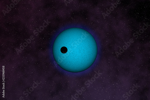 Planet in cosmos from the space