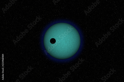 Fototapeta Naklejka Na Ścianę i Meble -  Planet in cosmos from the space