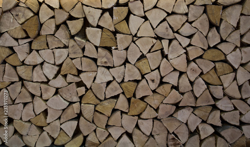 Wooden logs as firewood