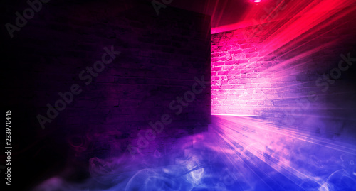 A narrow empty corridor, an...