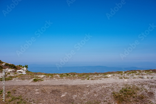 western carpathian mountain panorama in clear day