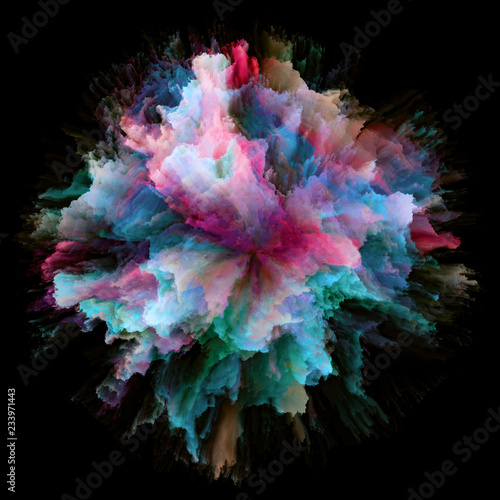 Computing Colorful Paint Splash Explosion