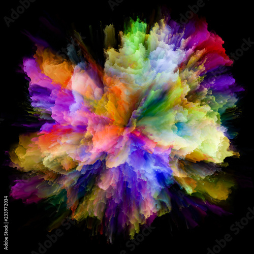 Fototapeta Naklejka Na Ścianę i Meble -  Visualization of Colorful Paint Splash Explosion