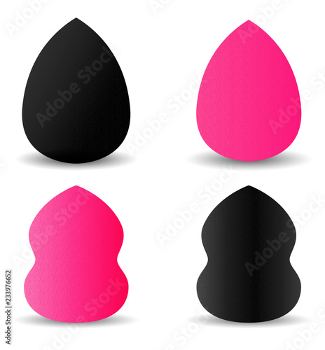 Black and pink Makeup Blending sponge set for all kinds of cosmetics, foundation, BB cream, powder, concealer, isolation, liquid etc. Foundation beauty blender Sponge flawless for Liquid, Creams