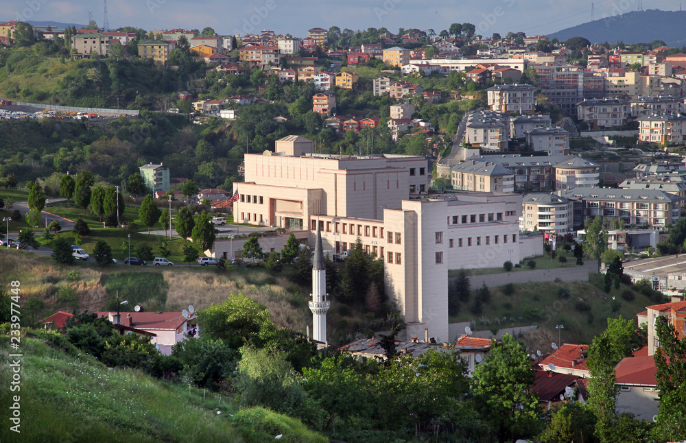 Obraz premium United States of America Embassy in Istanbul, Turkey. United States embassy in Istanbul is one of the most important embassies in the world.