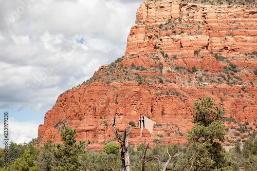 The Chapel of the Holy Cross is a Roman Catholic chapel built into the buttes of Sedona, Arizona, and is run by the Roman Catholic Diocese of Phoenix, as a part of St. John Vianney Parish in Sedona. photo