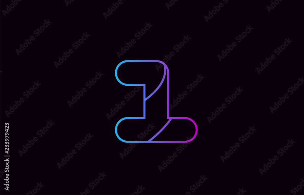 number 1 logo company icon design in blue and pink number 1 logo company icon design in blue and pink