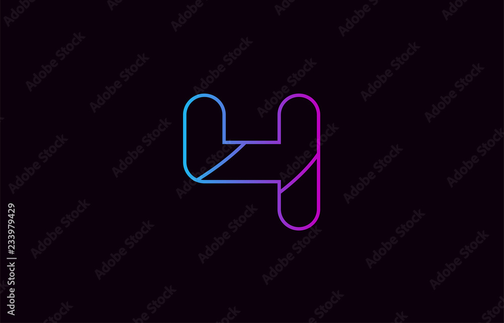 number 4 logo company icon design in blue and pink number 4 logo company icon design in blue and pink