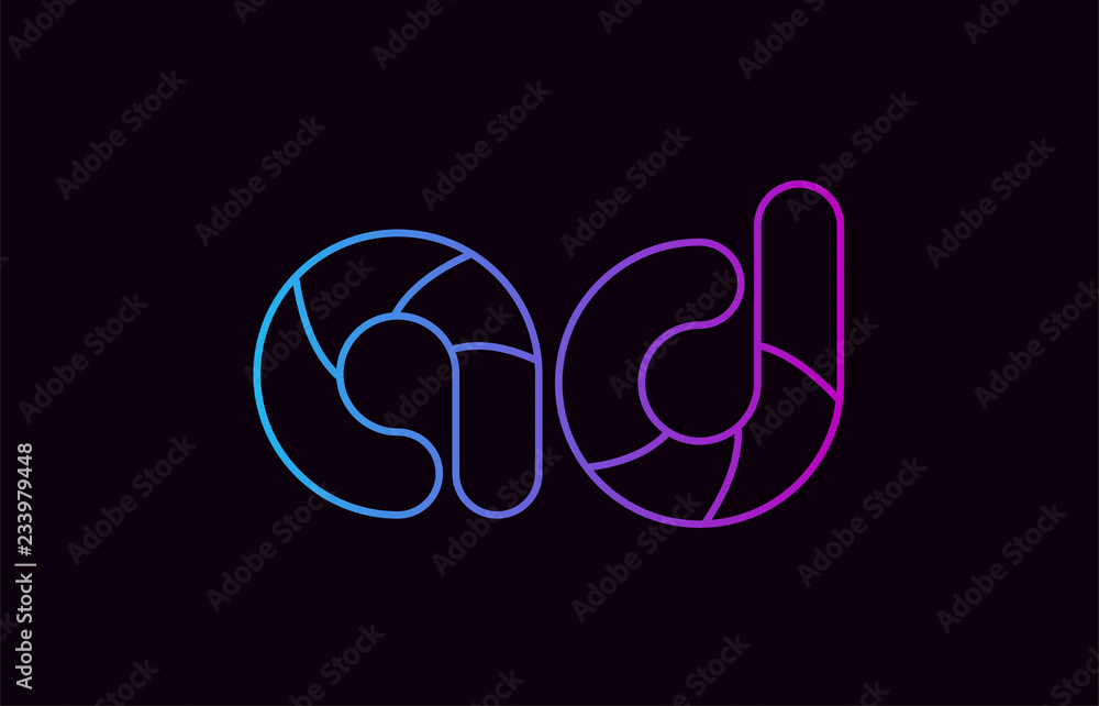 alphabet letter combination ad a d logo company icon design in blue and pink alphabet letter combination ad a d logo company icon design in blue and pink