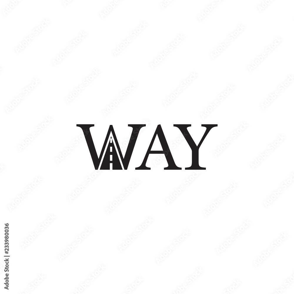 Fototapeta premium WAY logo design