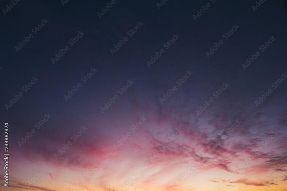 Mutli Colored Clouds at Sunset, Cloud Texture - Stock image Mutli Colored Clouds at Sunset, Cloud Texture - Stock image
