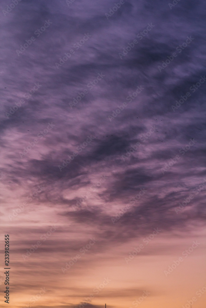 Mutli Colored Clouds at Sunset, Cloud Texture - Stock image
