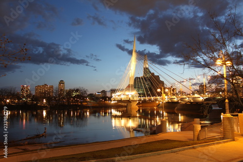 Photography bridge at night