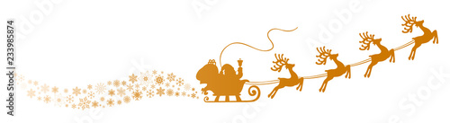 Santa Claus flyin on Christmas sleigh – for stock