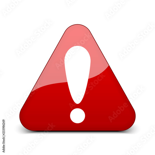 Stop sign icon with exclamation marc - stock vector