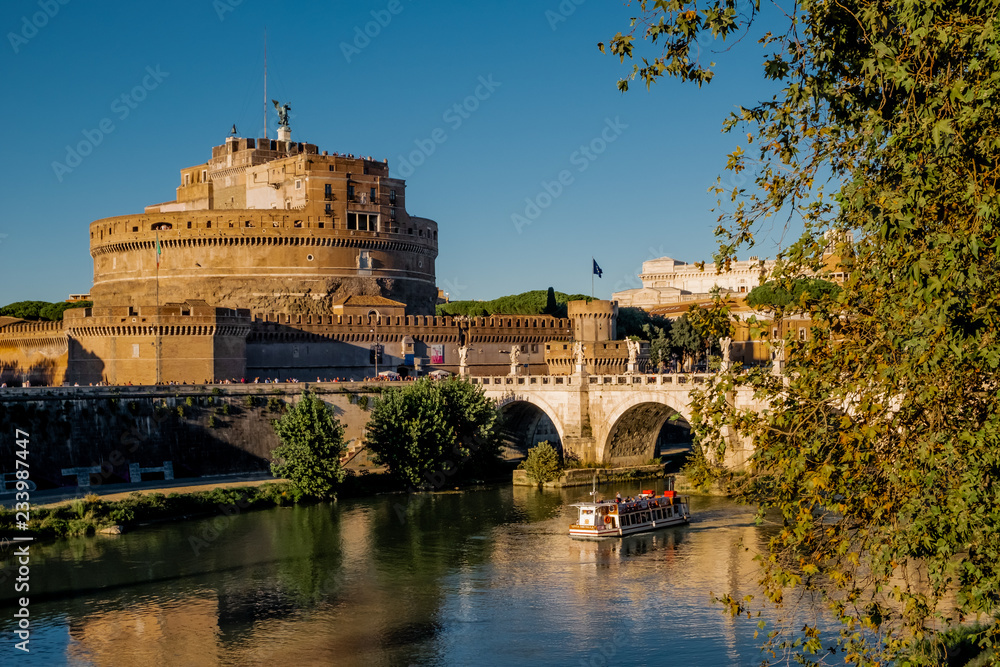 Castel S. Angelo and Tiber River Rome Italy