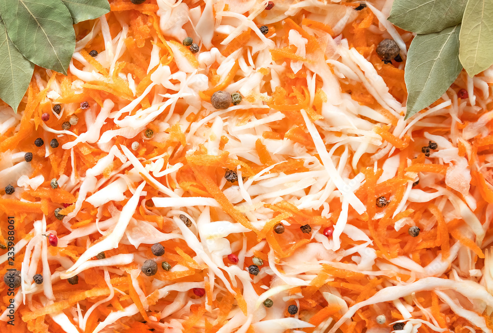 Vegetable salad. Shredded carrots, cabbage, close up Vegetable salad. Shredded carrots, cabbage, close up