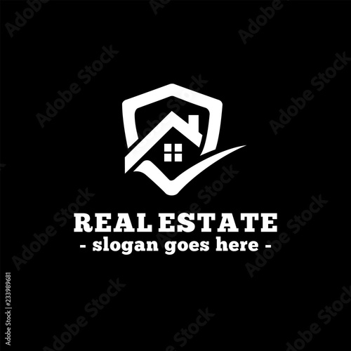 Real estate design template. House logo design. Vector and illustration.