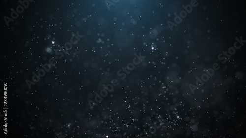 Dust particles. Abstract particle background. Dots background. 4k rendering. photo