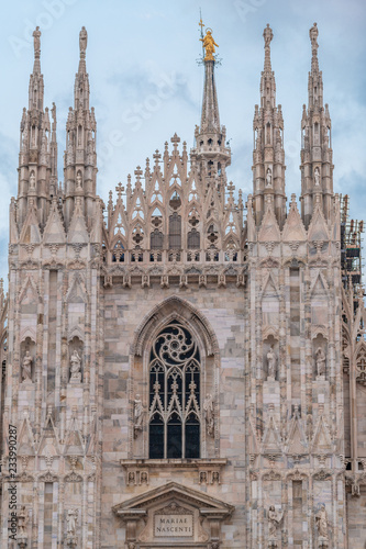 Zoom on the Duomo and the Madonina photo