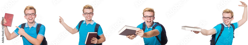 Young student isolated on white background Young student isolated on white background