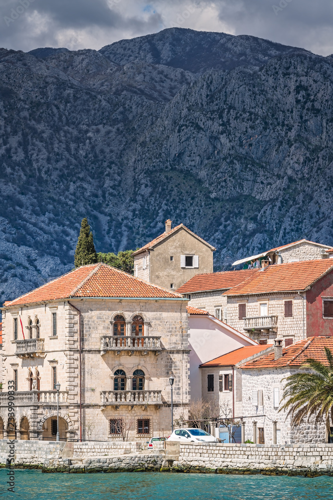 Old houses in the Perast town
