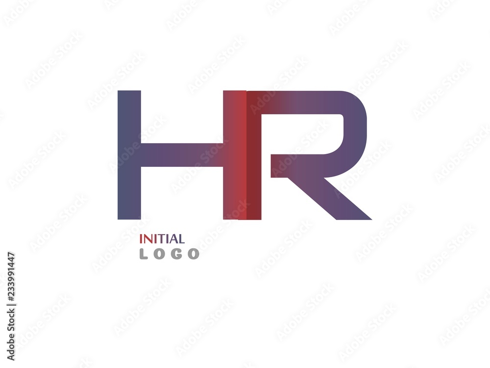 Fototapeta premium HR Initial Logo for your startup venture