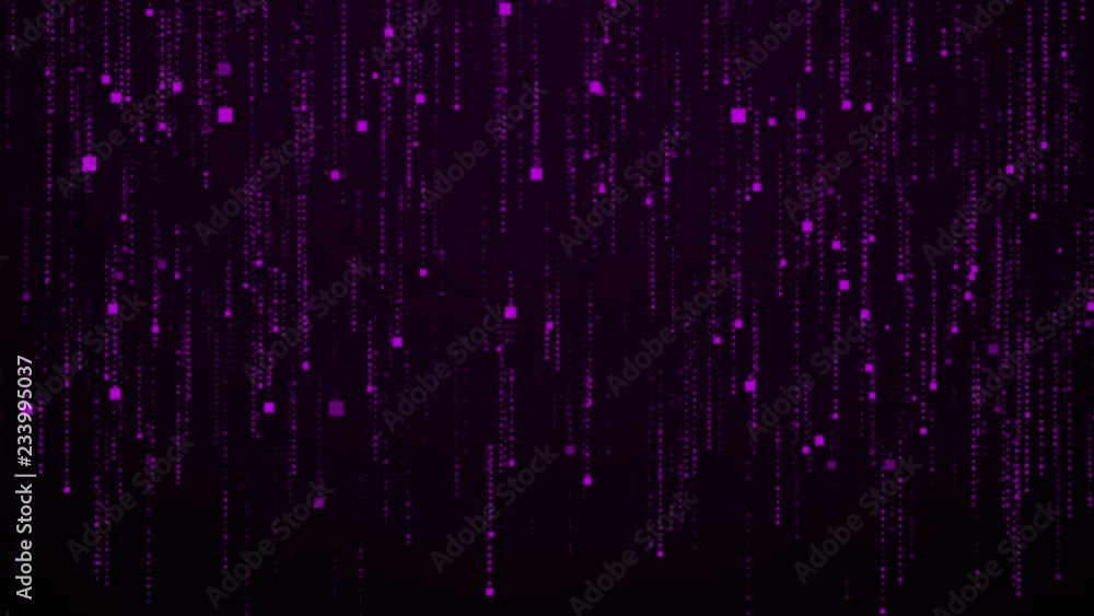Particular rain animation, shiny purple particles, 4K abstract background.
Particular rain animation, shiny purple particles, 4K abstract background.