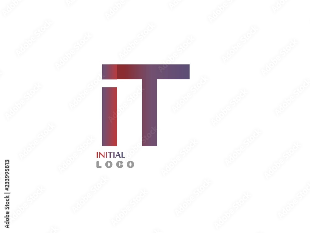 IT Initial Logo for your startup venture IT Initial Logo for your startup venture