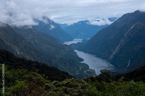 The famous view at the Doubtful Sound in Fiordland in New Zealand