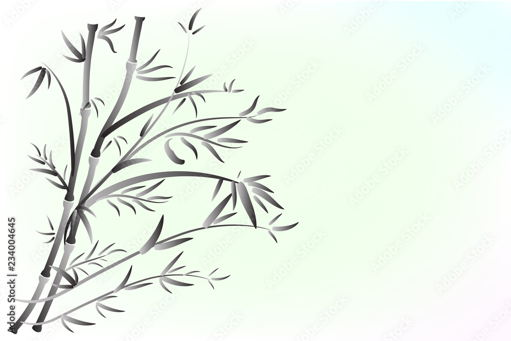 Bamboo floral plant logo