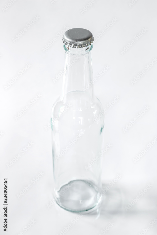 bottle glass on white background. bottle glass on white background.