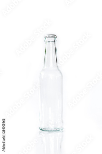 bottle glass on white background.