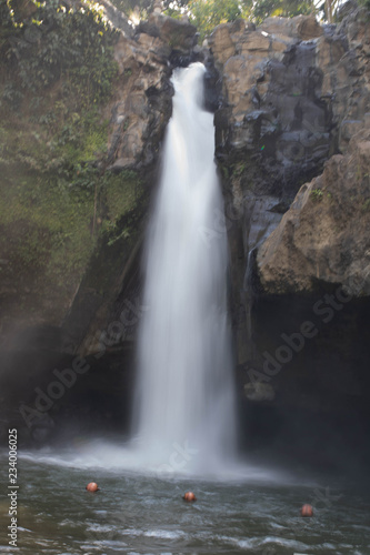 Fast flowing waterfall