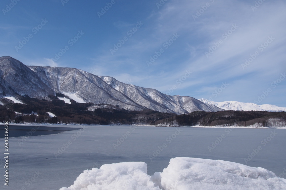 冬の青木湖 冬の青木湖