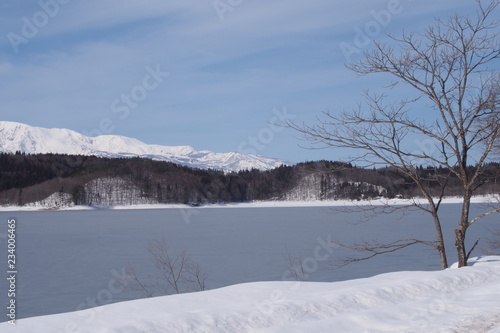 冬の青木湖