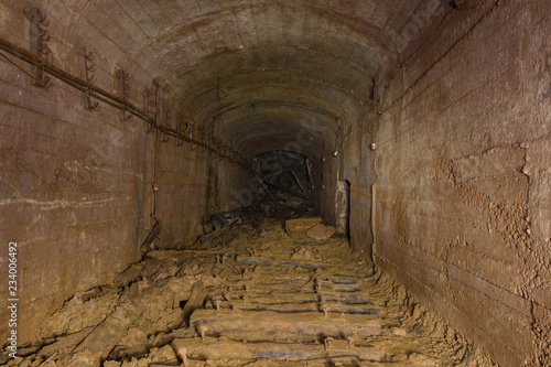 Underground abandoned gold iron ore mine shaft tunnel gallery passage bunker shelter
