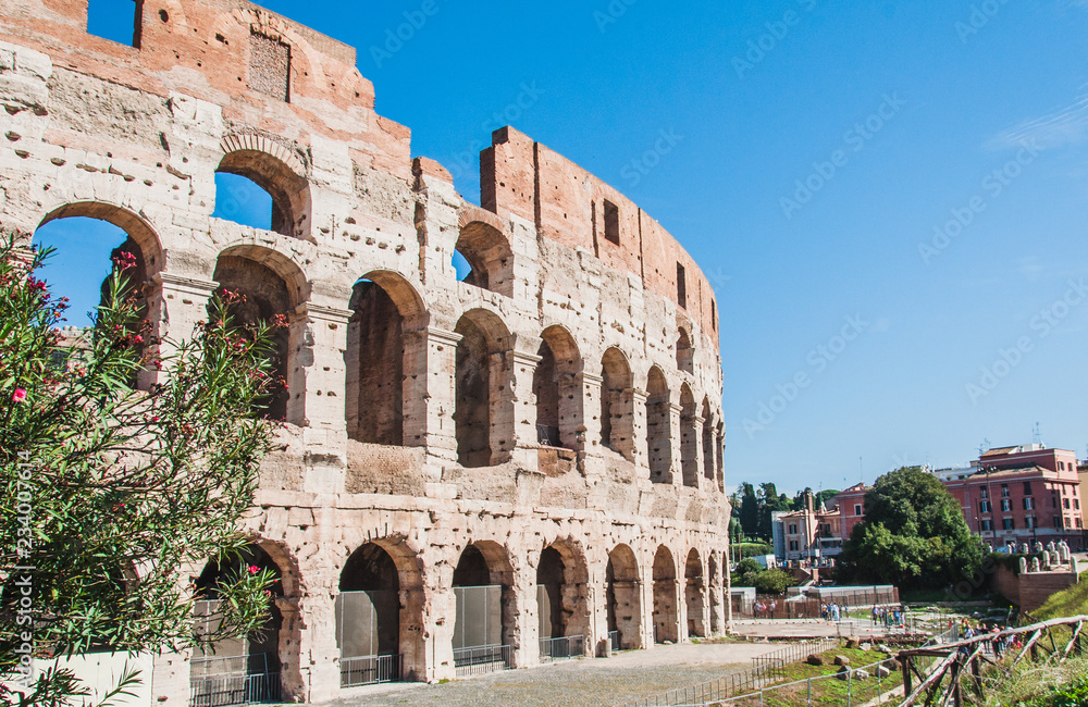 Exterior view of the Colosseum in Rome