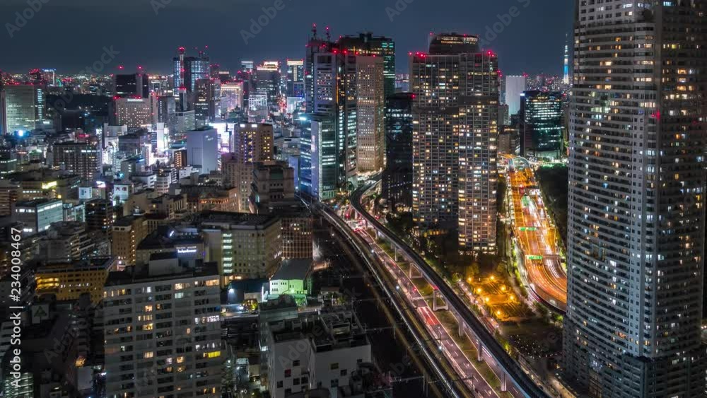 世界貿易センタービルディング タイムラプス 夜景 ズームアウト 世界貿易センタービルディング タイムラプス 夜景 ズームアウト