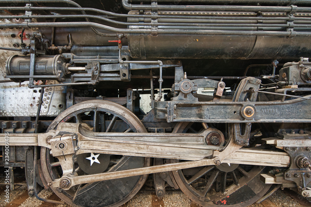 Fototapeta premium wheels of train