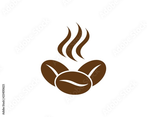 vector coffee beans icon 