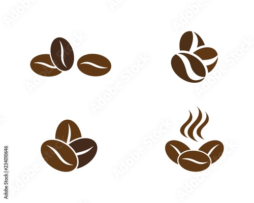 vector coffee beans icon 