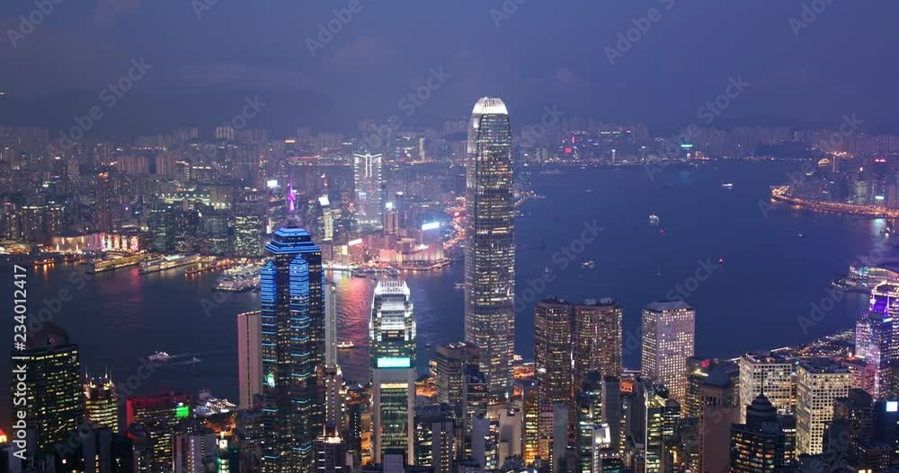 Hong Kong city at night Hong Kong city at night