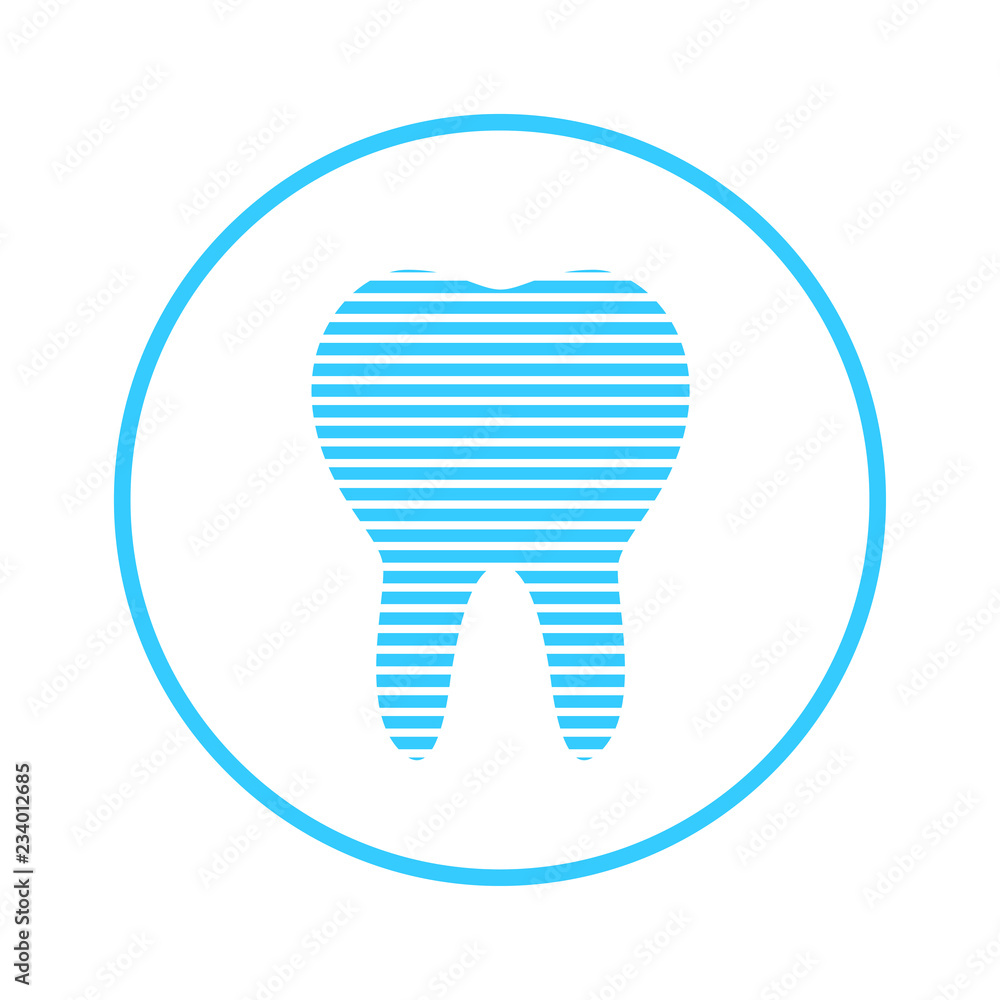 teeth icon, dentist flat vector symbol, a healthy tooth