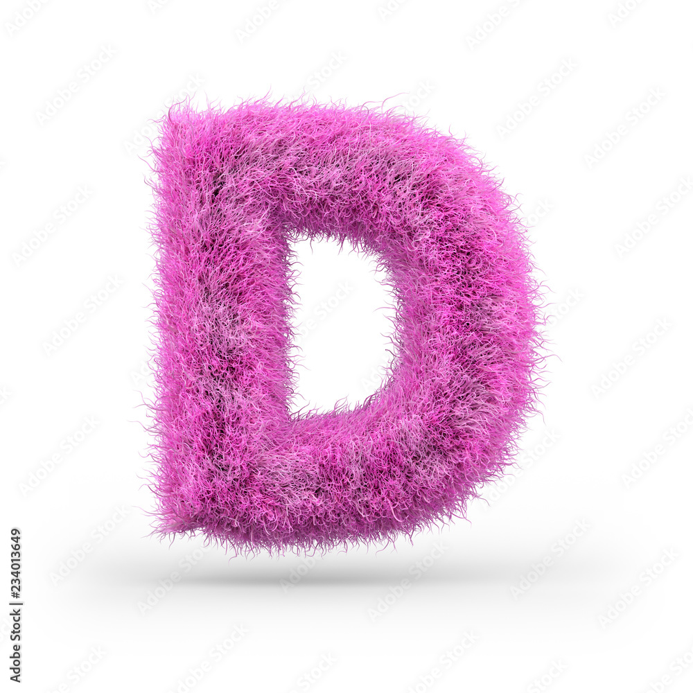 Uppercase fluffy and furry font. 3D Uppercase fluffy and furry font. 3D