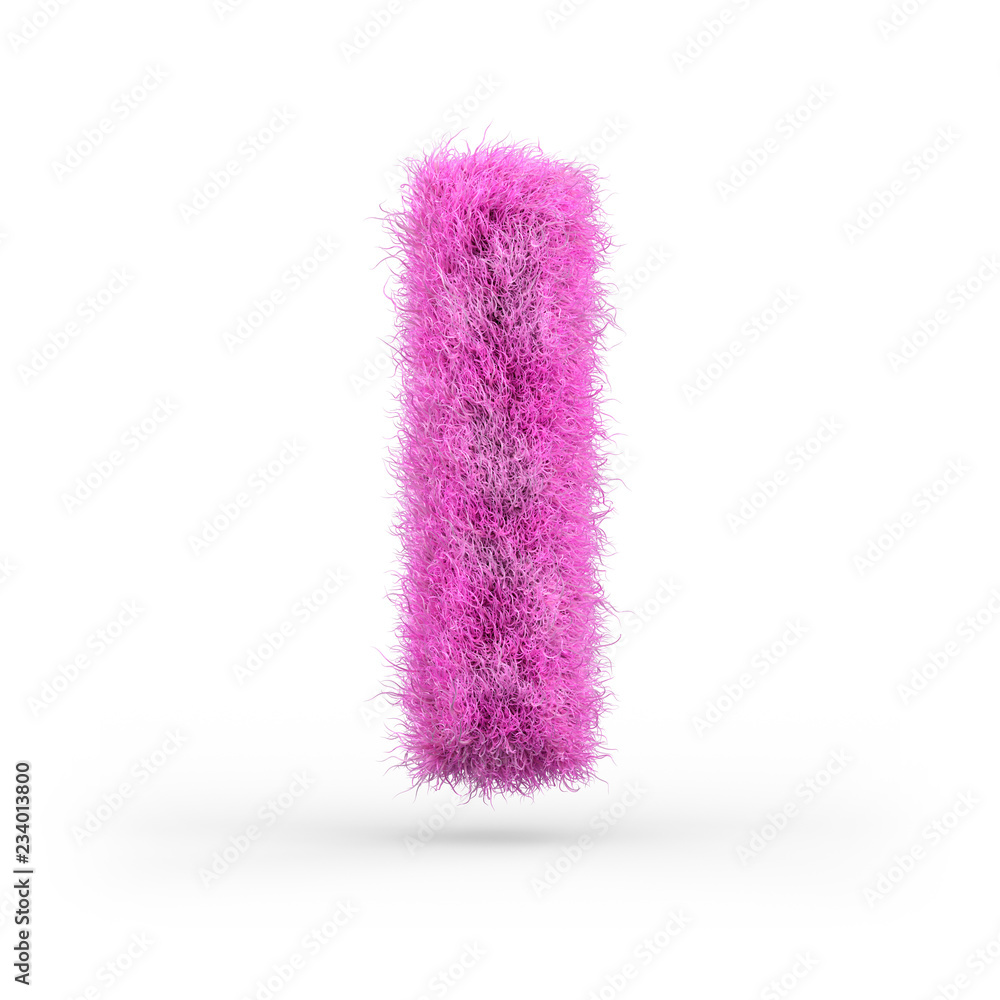 Uppercase fluffy and furry font. 3D Uppercase fluffy and furry font. 3D