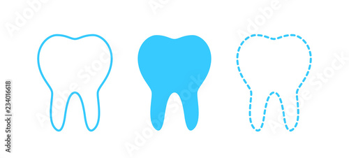 teeth icon, dentist flat vector symbol, a healthy tooth