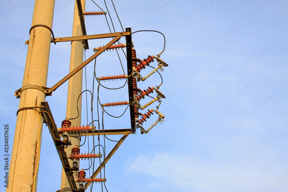 telegraph poles and power facilities under sky telegraph poles and power facilities under sky