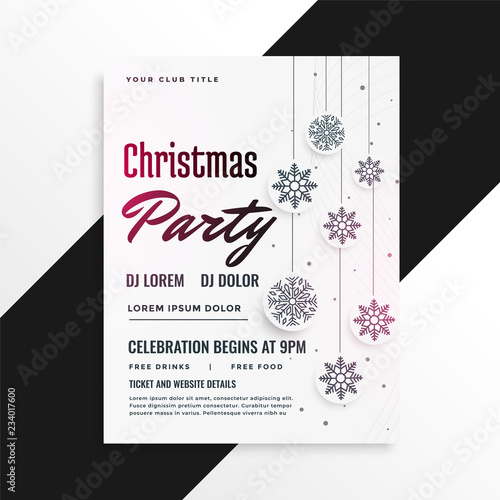 christmas party festival flyer design