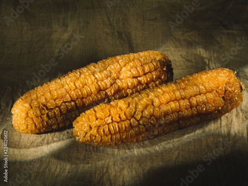 Still life of dry corn.